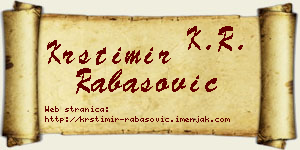 Krstimir Rabasović vizit kartica